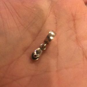 Flip flop pandora charm with pink stone